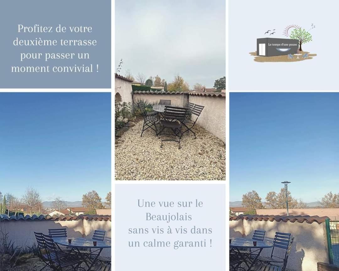 Studio De Jardin "Le Temps D Une Pause" Jusqu'A 4 Personnes En Face Du Beaujolais - Climatisation Et Borne Recharge Vehicule Electrique Montmerle-sur-Saone Exterior photo